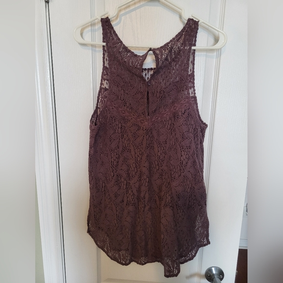American Eagle Lace Tank, Medium, Purple - Picture 2 of 3